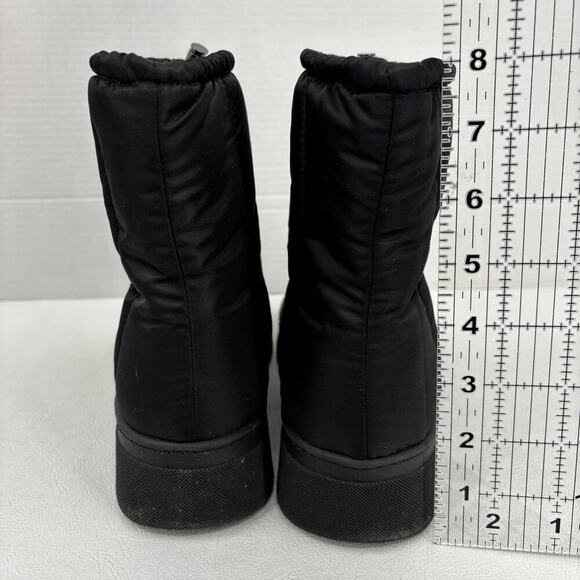 M.Gemi Gaia Boots EU 38 Black Puffer Quilted Plush Lined Italy Water Resistant - Picture 12 of 12